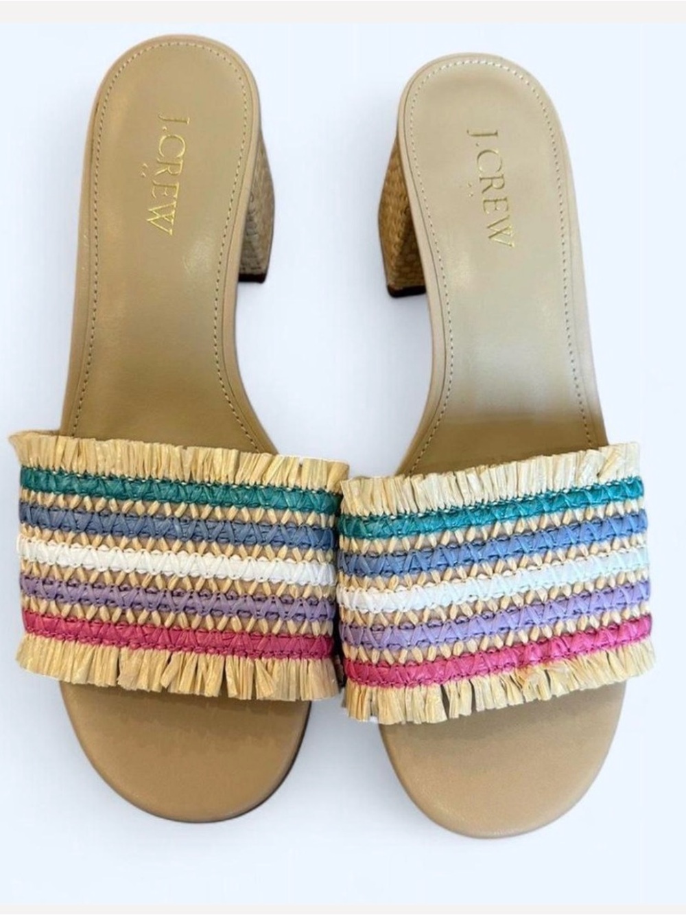 J. Crew multicolor heel sandals size 7